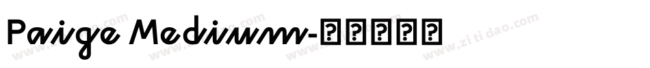 Paige Medium字体转换